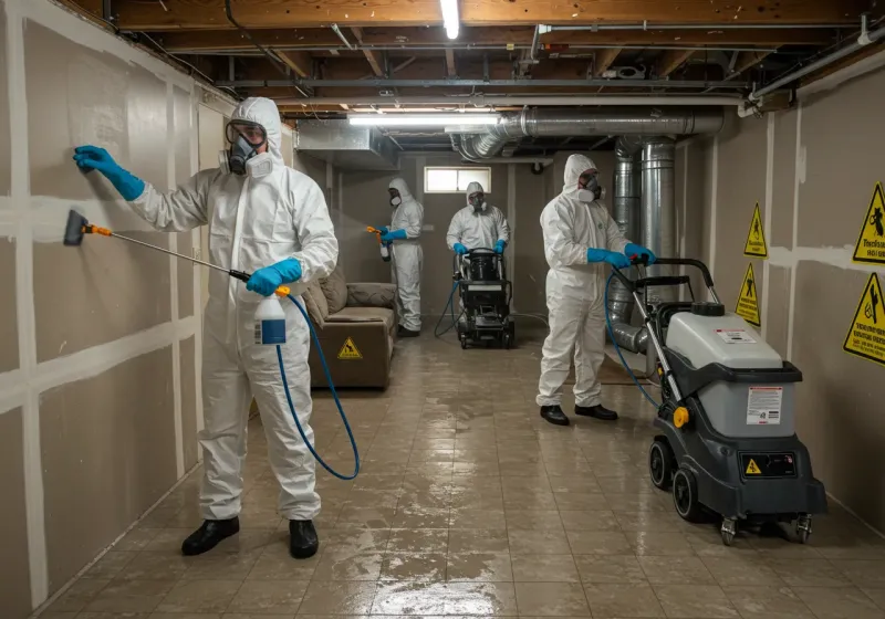 Basement Moisture Removal and Structural Drying process in Keokea, HI